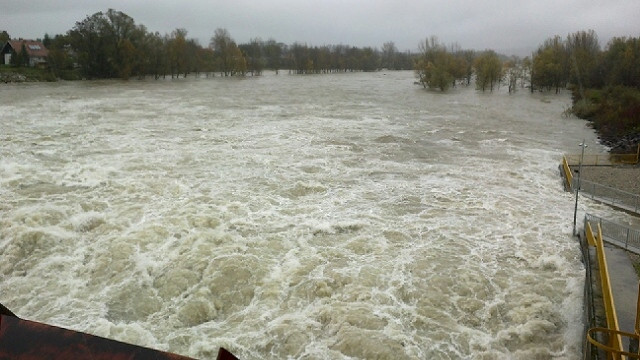 Reka Drava je narasla (foto: Tanja Ropič)