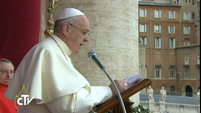 Papež Frančišek Urbi et Orbi (foto: CTV)