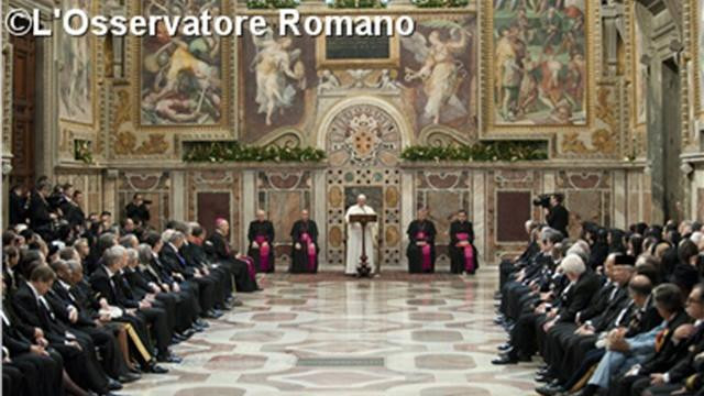 Diplomatski zbor pri papežu (foto: Radio Vatikan)