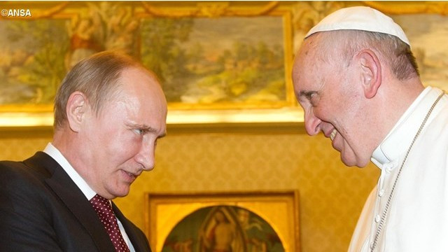 Papež in Putin (foto: Radio Vatikan)