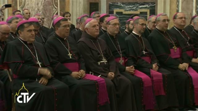 Nadškofa Zore in Cvikl pri papežu (foto: CTV)