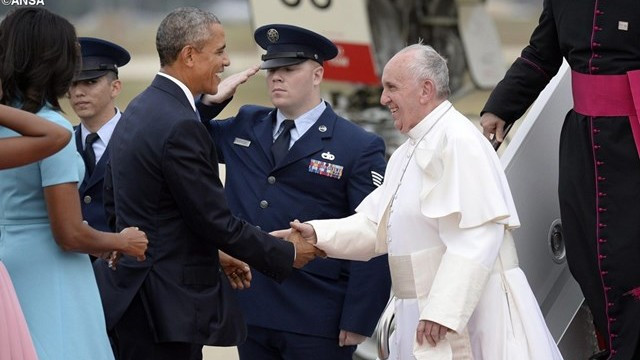 Papež Frančišek in Barack Obama (foto: Radio Vatikan)