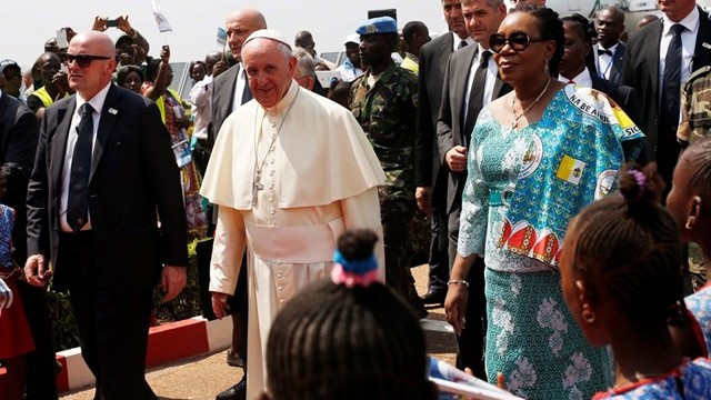 Papež v Srednjeafriški republiki (foto: Radio Vatikan)