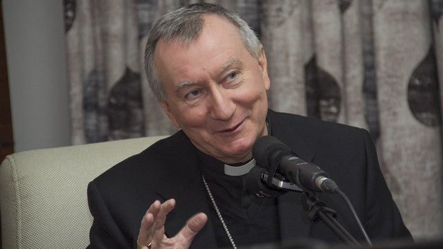 kardinal Parolin v pogovoru za Radio Ognjišče (foto: Izidor Šček)