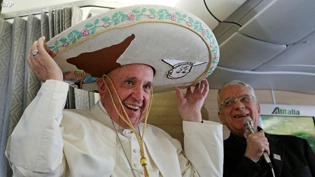 Papež s sombrerom (foto: Radio Vatikan)