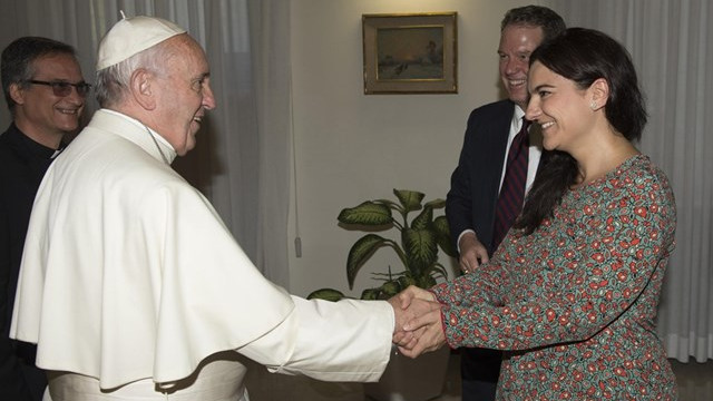 Burke in Garcia Ovejero pri papežu (foto: Radio Vatikan)