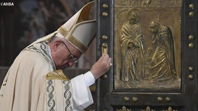 Papež zapira sveta vrata (foto: Radio Vatikan)