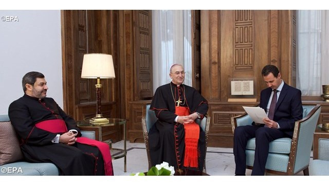 Nuncij Zenari pri predsedniku Asadu (foto: Radio Vatikan)