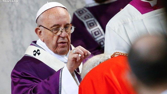 Papež na pepelnično sredo (foto: Radio Vatikan)