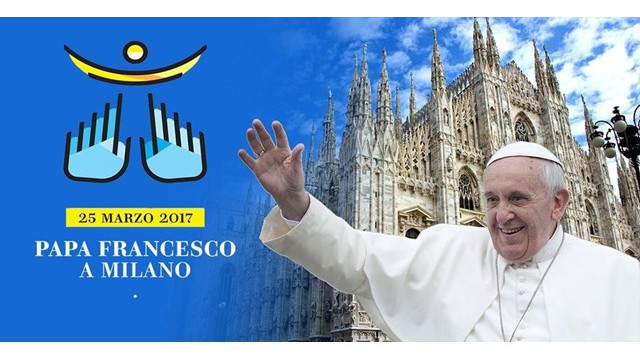 Papež v Milanu (foto: Radio Vatikan)