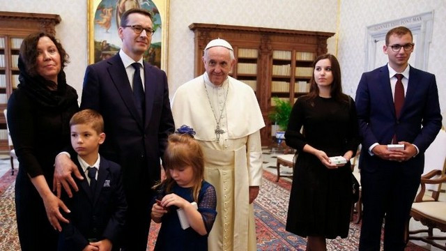 Poljski premier Morawiecki pri papežu (foto: vaticannews.va)