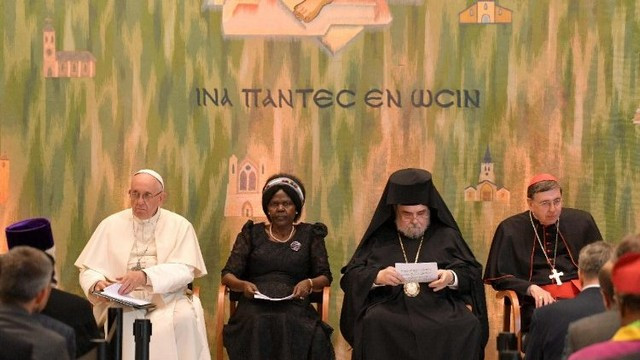 Papež v Ženevi (foto: vaticannews.va)