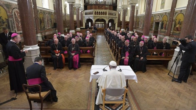 Frančišek z irskimi škofi (foto: vaticannews.va)