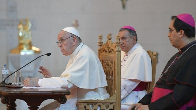 Papež s škofi Srednje Amerike foto:Vatican MediA (foto: Vatican Media)