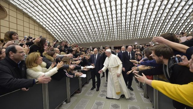 Papež pri avdienci (foto: Vatican News)