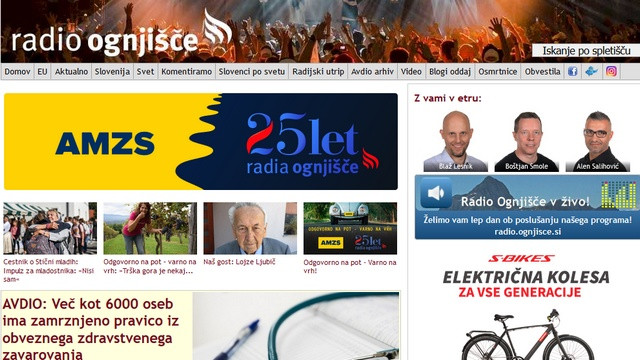Spletna stran Radia Ognjišče (foto: Printscreen)
