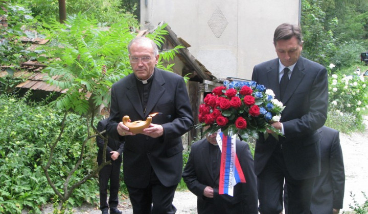 Nadškof Anton Stres in premier Borut Pahor (foto: Alen Salihović)