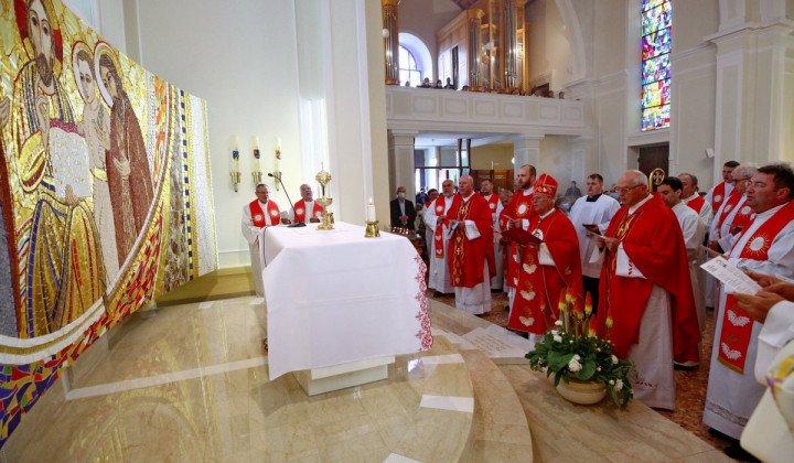 Pri relikvijah blaženega Alojzija Grozdeta (foto: Vatican News)