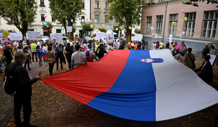 Pohod za življenje, slovenska zastava (foto: Rok Mihevc)