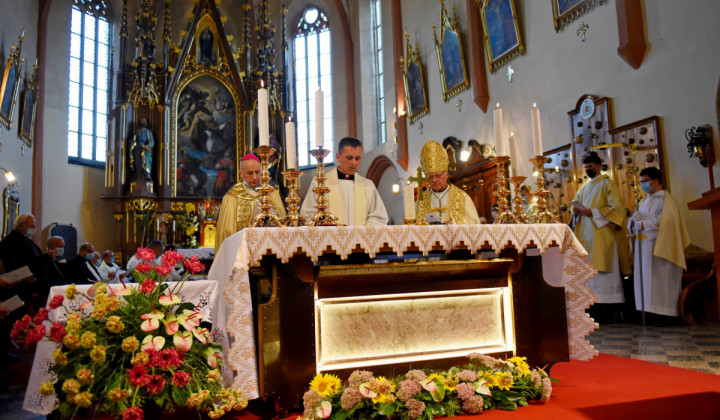Nuncij, novoimenovani škof Andrej Saje in apostolski administrator Andrej Glavan (foto: Škofija Novo mesto)