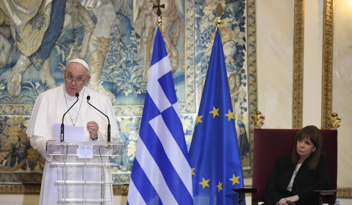 Papež v Grčiji (foto: Divisione Produzione Fotografica)