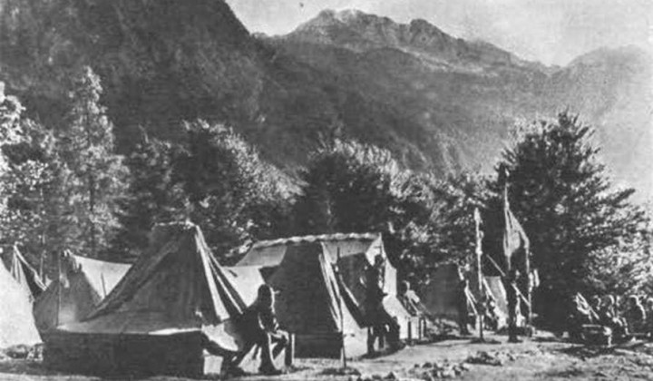 Skavtski tabor v Bohinju leta 1935 (foto: Pavel Kunaver, Public domain, via Wikimedia Commons)