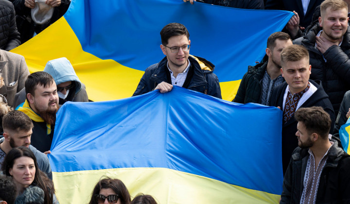 Podpora Ukrajini naTrgu svetega Petra (foto: Divisione Produzione Fotografica)