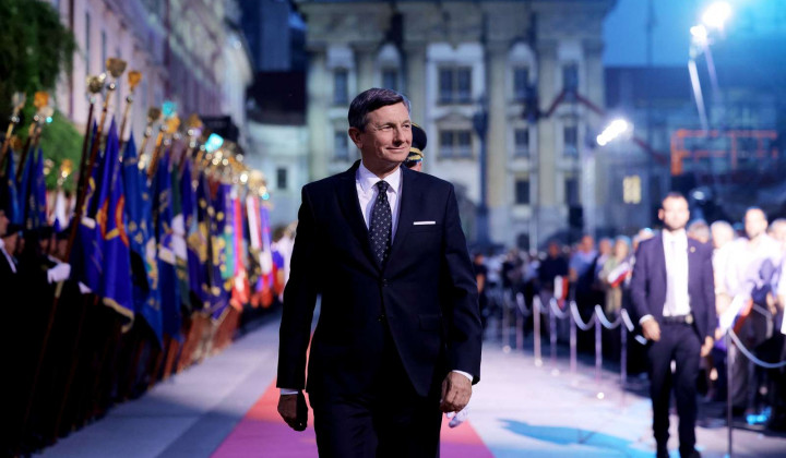 Osrednja drzavna proslava na predvecer dneva drzavnosti. Predsednik republike Borut Pahor. (foto: Jure Makovec/STA)