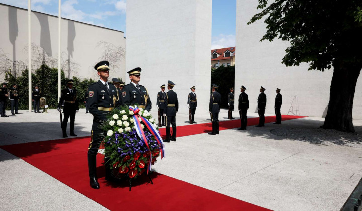 Pri spomeniku posvečenem vsem žrtvam vojn  (foto: STA)