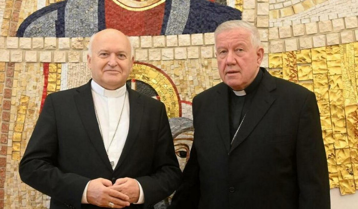 Nadškofa Ladislav Nemeta in Stanislav Hočevar (foto: Beograjska nadškofija)