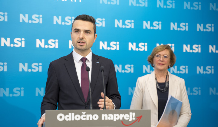 Predsednik NSi Matej Tonin in Mojca Sojer (foto: NSi)