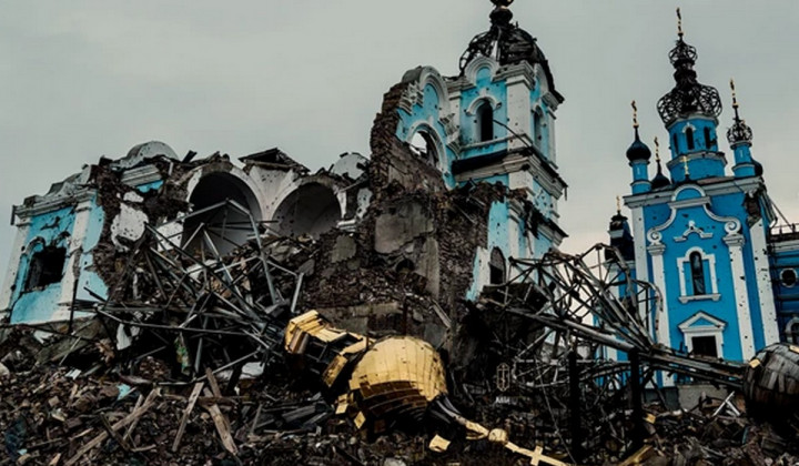 Uničene cerkve v Ukrajini (foto: Serhii Mykhalchuk / Global Images Ukraine)