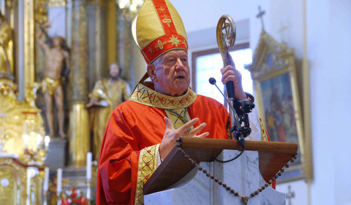 Moliti moramo za slovensko vlado in narod, da bi bil vedno v službi življenja, je pozval nadškof Hočevar. (foto: Radio Vatikan)