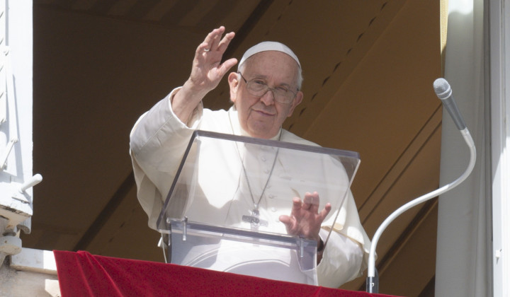 Papež pri opoldanski molitvi Angel Gospodov (foto: Vatican News)