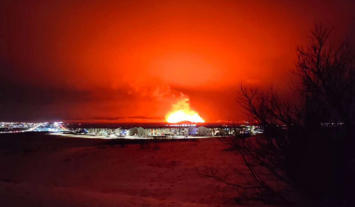 Izbruh vulkana na polotoku Reykjanes (foto: Hrafnkell Brimar Hallmundsson/PA Media/dpa/STA)