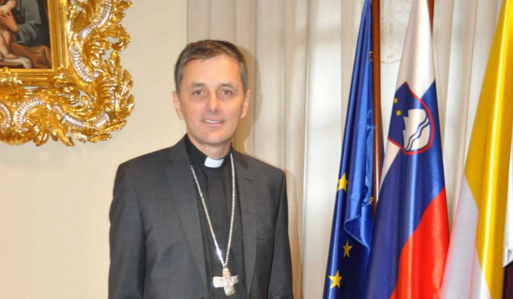Novomeški škof dr. Andrej Saje (foto: Anže Malovrh/STA)