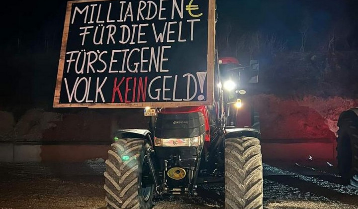 Protest nemških kmetov (foto: twitter/McCrushi)