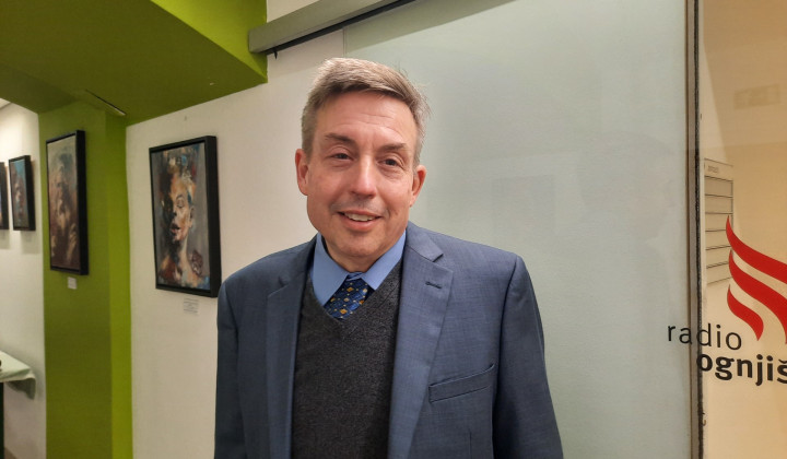 Alex Schadenberg na Radiu Ognjišče (foto: Marjana Debevec)