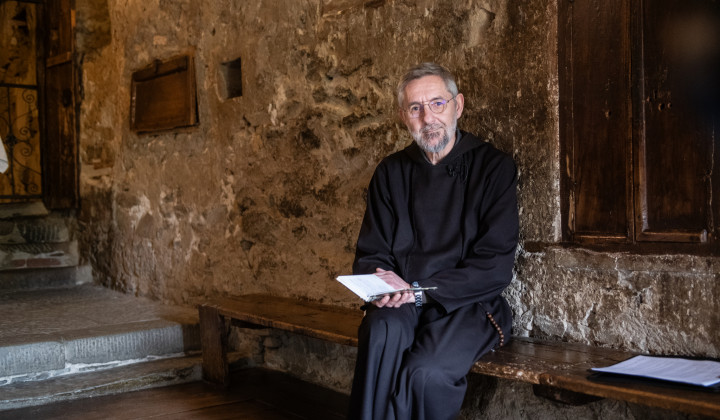 Br. Štefan Kožuh v samostanu Celice pri Cortini (foto: Rok Mihevc)