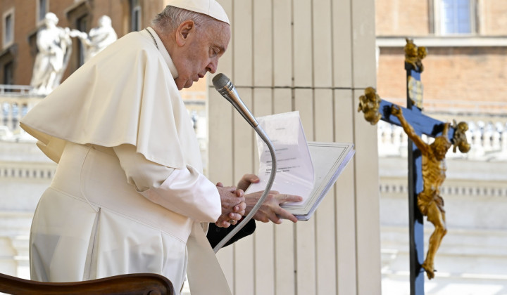 Papež pri splošni avdienci (foto: Vatican Media)