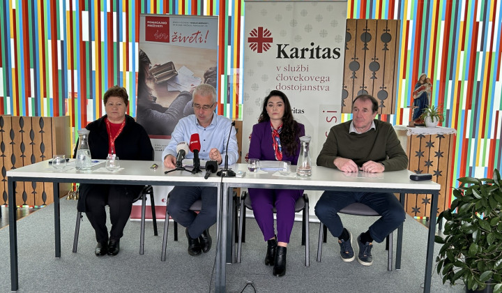 Novinarska konferenca Slovenske karitas ob začetku dobrodelne akcije Pomagajmo preživeti in živeti (foto: STA)