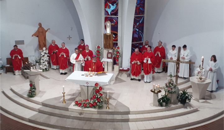Duhovniki ob škofu (foto: Škofija Celje)