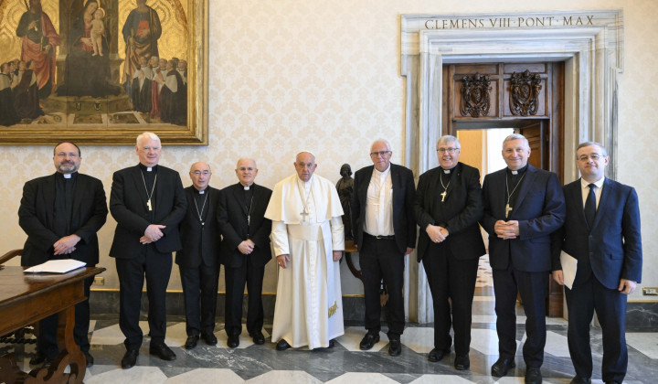 Vodstvo Comece pri papežu (foto: Vatican Media)