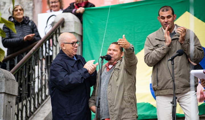 Antonio Tavares de Melo ter njegova posvojenca Alex in Marco Aurélio (foto: Rok Mihevc)