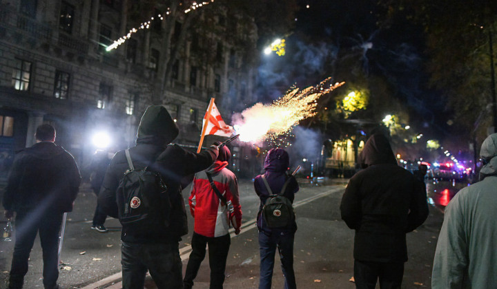 Protesti v Gruziji (foto: Dpa/STA)