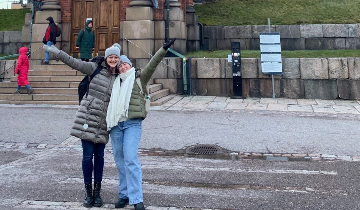 Veronika Jezeršek in Kristina Muri na Evropskem srečanju mladih v Estoniji (foto: osebni arhiv)