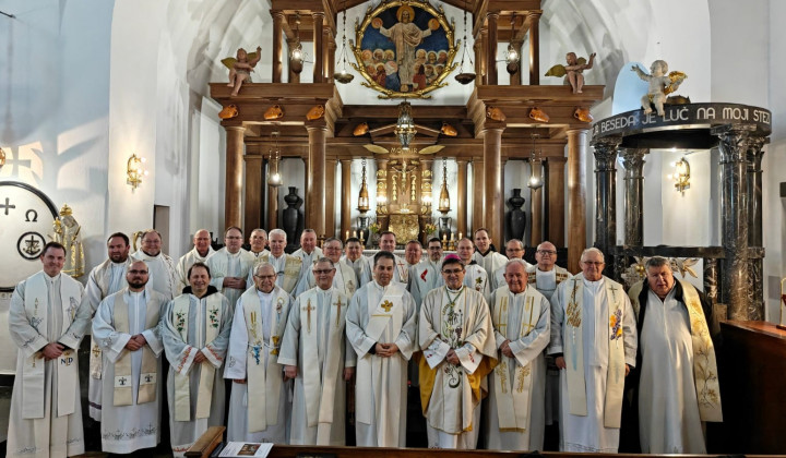 Duhovniki celjske škofije na duhovniških dnevih v Veržeju (foto: Arhiv Škofije Celje)