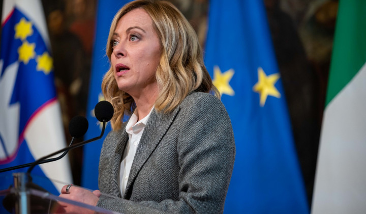 Italijanska premierka Giorgia Meloni (foto: Boštjan Podlogar/STA)