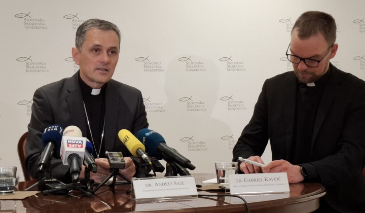 Škof Andrej Saje na tiskovni konferenci Škof Andrej Saje na tiskovni konferenci (foto: Marjana Debevec)