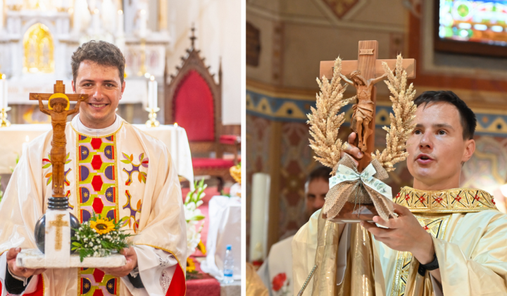 Novomašnika Matija Golob in Ambrož Brezovšek Novomašnika Matija Golob in Ambrož Brezovšek (foto: Rok Mihevc in Tatjana Splichal)